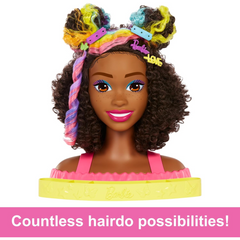 Barbie Doll Deluxe Styling Head with Colour Reveal Accessories and Brown Hair