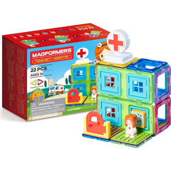 Magformers Town Hospital Magnetic Building Blocks With Nurse Character