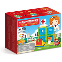 Magformers Town Hospital Magnetic Building Blocks With Nurse Character