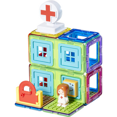 Magformers Town Hospital Magnetic Building Blocks With Nurse Character