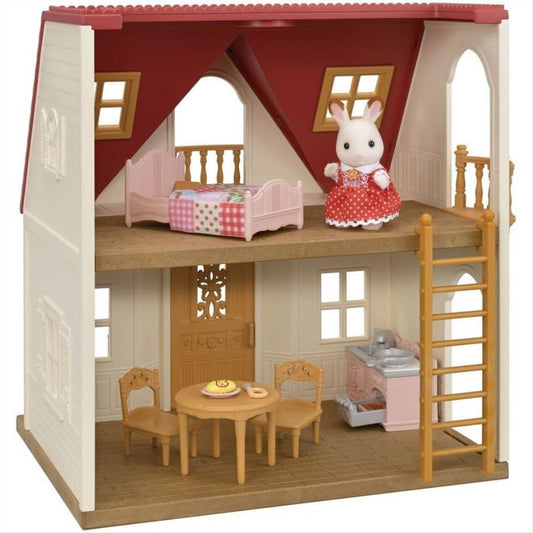 Sylvanian Families - Red Roof Cosy Cottage Starter Home and Chocolate Rabbit