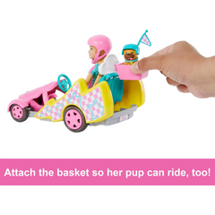 Barbie Stacie Doll and Go-Kart Car Dog and Accessories