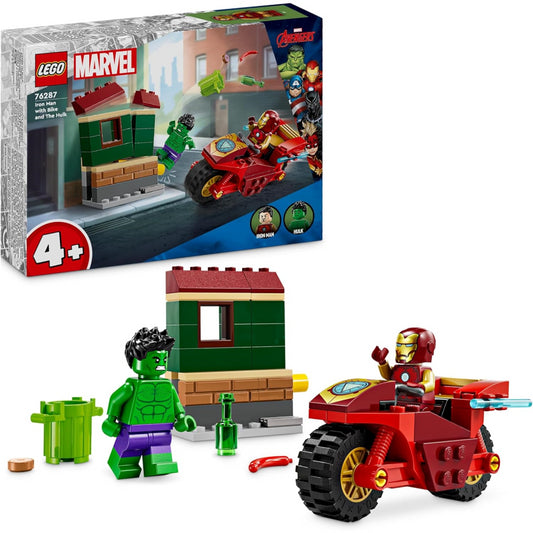 Lego Marvel Avengers 76287 Iron Man & Bike and The Hulk Super Hero Playset