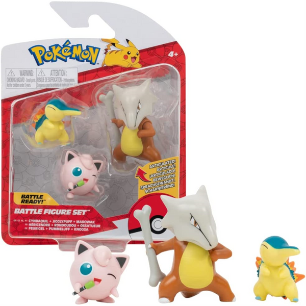 Pokemon Battle Figure, Tema de Fogo com 3 Pack Cyndaquil