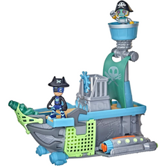 PJ Masks Sky Pirate Battleship Vehicle Playset with 2 Action Figures