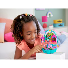 Polly Pocket Dolls Playset Peacock Garden Compact Travel Toy