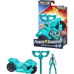 Power Rangers Sabertooth Battle Rider & Dino Fury Vehicle (Green) Rip N Go