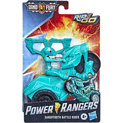 Power Rangers Sabertooth Battle Rider & Dino Fury Vehicle (Green) Rip N Go