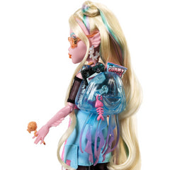 Monster High Lagoona Blue Core Doll in Mesh Tee Cargo Pants and Pet Fish Neptuna