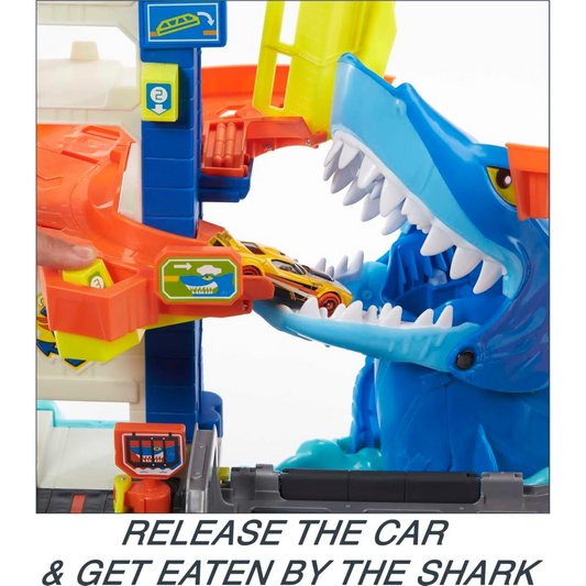 Hot Wheels City Attacks Shark Track Playset and Vehicle