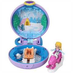 Polly Pocket Winter Tiny Compact With Doll & Accessories