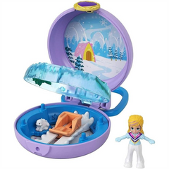 Polly Pocket Winter Tiny Compact With Doll & Accessories