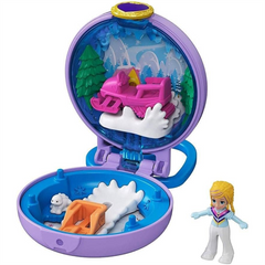 Polly Pocket Winter Tiny Compact With Doll & Accessories