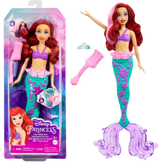 Disney Princess Toys Ariel Mermaid Doll with Colour-Change Hair and Tail