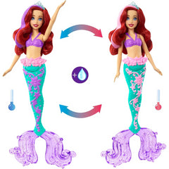 Disney Princess Toys Ariel Mermaid Doll with Colour-Change Hair and Tail