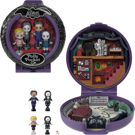 Polly Pocket Collector The Addams Family of 4 Compact Playset