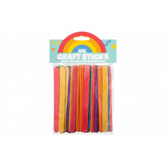 Oodles Kids Wooden Coloured Craft Sticks