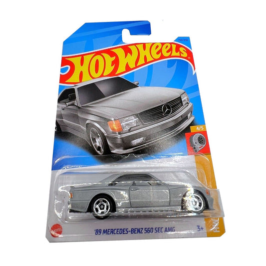 Hot Wheels Die-Cast Vehicle Turbo Mercedes-Benz 560 SEC AMG Silver 1989