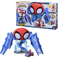 Marvel Spidey and His Amazing Friends Web-Quarters Playset Spidey and Vehicle