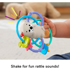 Fisher-Price Twist & Teethe Otter 2-1 Rattle Textured for Babies