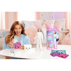 Barbie Cutie Reveal Doll 10 Surprises Winter Snowflake Series - Polar Bear