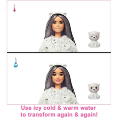 Barbie Cutie Reveal Doll 10 Surprises Winter Snowflake Series - Polar Bear