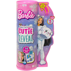 Barbie Cutie Reveal Doll 10 Surprises Winter Snowflake Series - Polar Bear