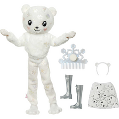 Barbie Cutie Reveal Doll 10 Surprises Winter Snowflake Series - Polar Bear