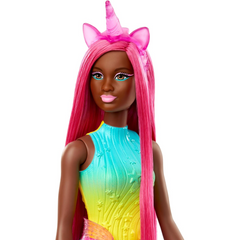 Barbie Unicorn Doll with 7-Inch-Long Magenta Fantasy Hair and Accessories