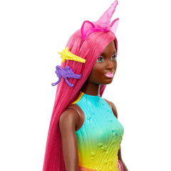 Barbie Unicorn Doll with 7-Inch-Long Magenta Fantasy Hair and Accessories