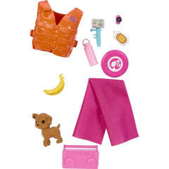 Barbie Beach Doll With Surfboard and Puppy