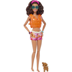 Barbie Beach Doll With Surfboard and Puppy