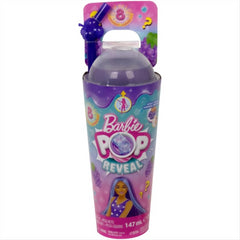 Barbie Pop Reveal Fruit Series Colour Changing Doll with Blue Hair - Grape Fizz