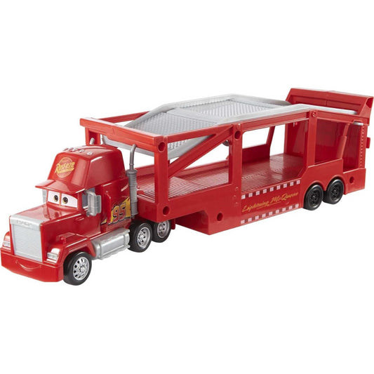 Disney Pixar Cars Mack Hauler 13-Inch Toy Transporter Truck with Ramp & Storage