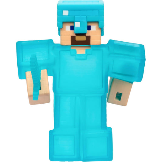 Heroes Of Goo Jit Zu Minecraft Stretchy Steve With Diamond Armor & Sword