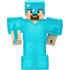 Heroes Of Goo Jit Zu Minecraft Stretchy Steve With Diamond Armor & Sword