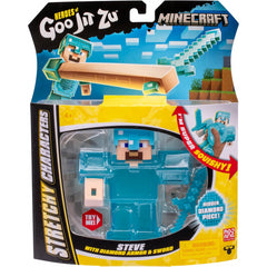 Heroes Of Goo Jit Zu Minecraft Stretchy Steve With Diamond Armor & Sword