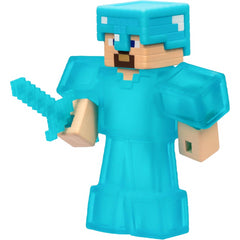 Heroes Of Goo Jit Zu Minecraft Stretchy Steve With Diamond Armor & Sword