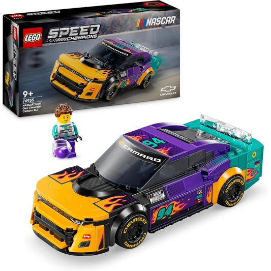 Lego Speed Champions 76935 NASCAR Next Gen Chevrolet Camaro ZL1 Race Car Playset