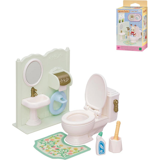 Sylvanian Families - Toilet Set Furniture Set - Doll Not Included