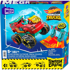 Mega Hot Wheels Monster Trucks Demo Derby Extreme Trick Course and Truck