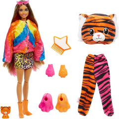 Barbie Cutie Reveal Doll and Accessories with Tiger Plush Costume & 10 Surprises