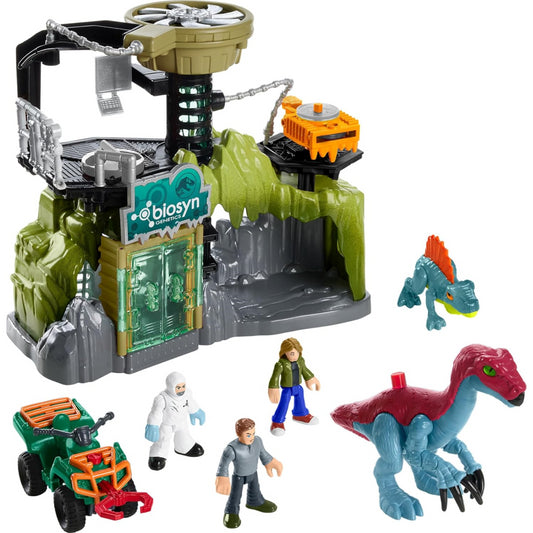 Jurassic World Dino Lab Playset & Figures Fisher-Price Imaginext Brown Eco Box