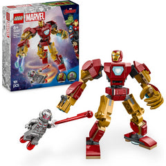 Lego Marvel 76307 Iron Man Mech Vs Ultron & 2 Mini Figures Construction Playset