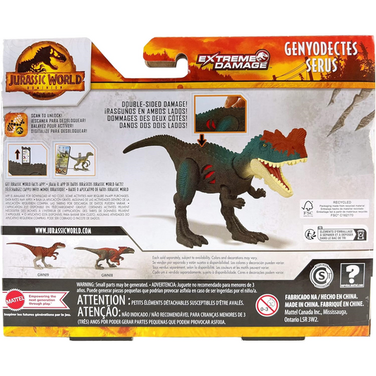 Jurassic World Genyodectes Serus Extreme Damage Dinosaur Action Figure