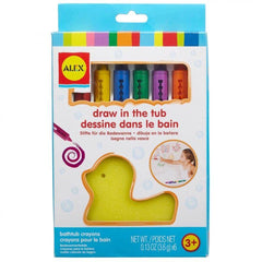 Alex Toy Draw In The Tub Bathtub Crayons and Sponge Bath Toy Set