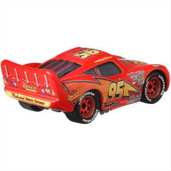 Disney Cars 3 Childrens Detailed Toy Vehicle - Lightning Mcqueen With Sign