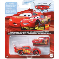 Disney Cars 3 Childrens Detailed Toy Vehicle - Lightning Mcqueen With Sign