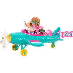 Barbie Chelsea Can Be Doll & Plane Playset & 7 Accessories