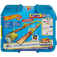 Hot Wheels Track Set 12 Track Components Lightning-Themed Track Builder Playset